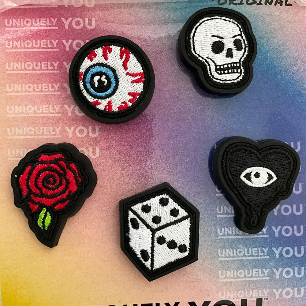 CROCS Jibbitz Punk Patch Shoe Charms 5 Pack